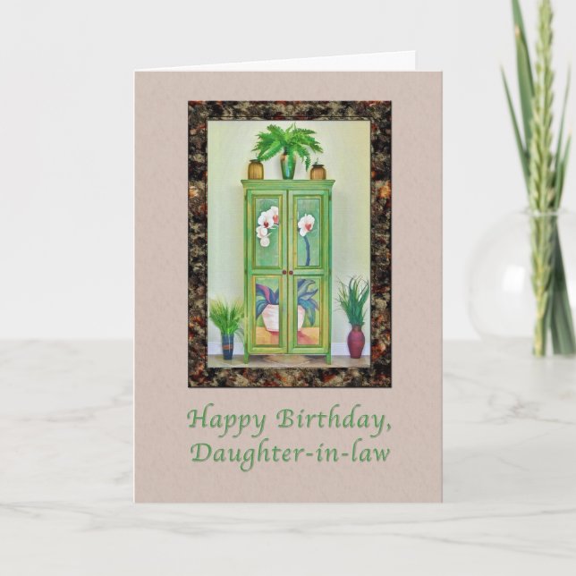 Tarjeta Cumpleaños, cuñada y vida con el Gabinete (Anverso)