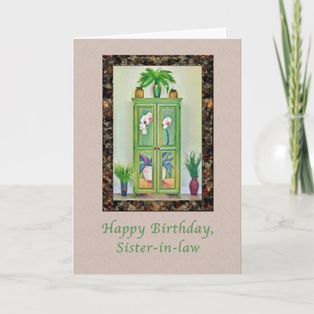 Tarjeta Cumpleaños, cuñada y vida con el Gabinete (Anverso)