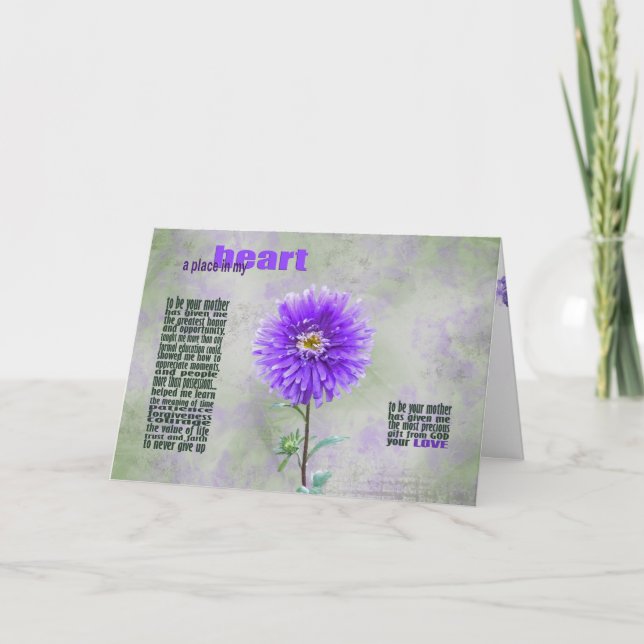 Tarjeta Cumpleaños Dahlia Para La Hija (Anverso)