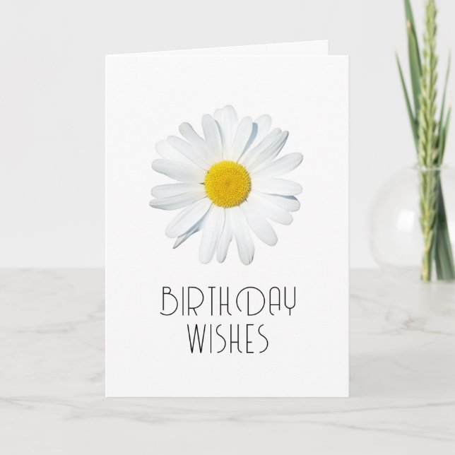 Tarjeta Cumpleaños | Daisy único (Anverso)