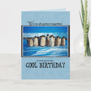 Tarjeta Cumpleaños de 3762 pingüinos del grupo