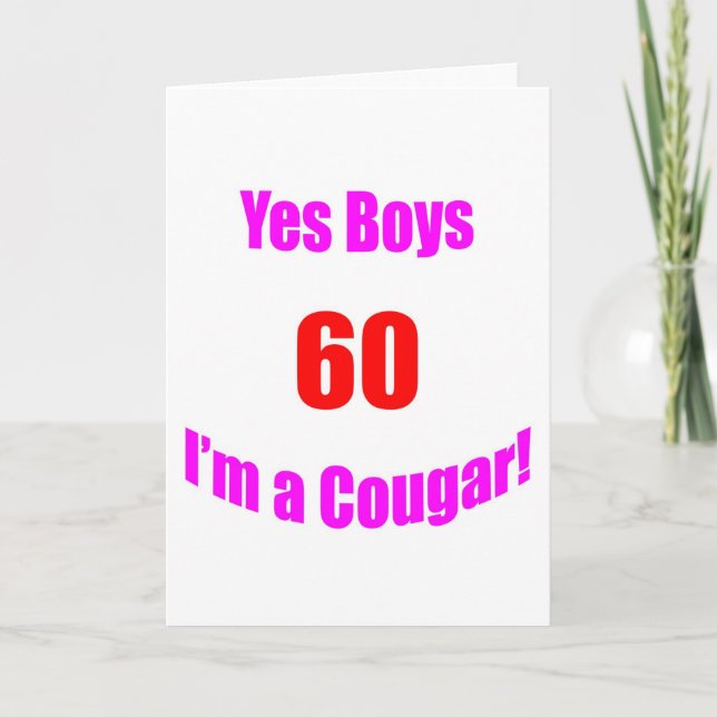 Tarjeta Cumpleaños de 60 pumas (Anverso)