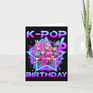 Tarjeta Cumpleaños de 6 años K p Niñas cumpleaños de 6 año