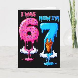 Tarjeta Cumpleaños de 7 años Era 6 ahora tengo 7 Cumpleaño