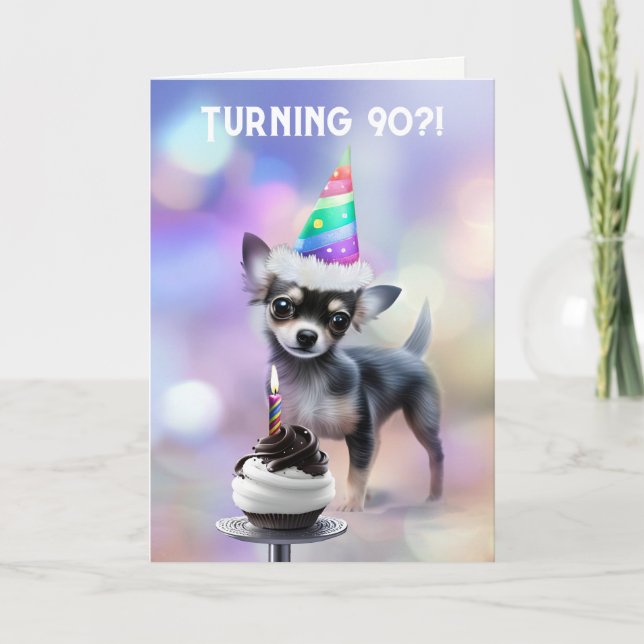 Tarjeta Cumpleaños de 90 años de edad con una porquería de (Anverso)