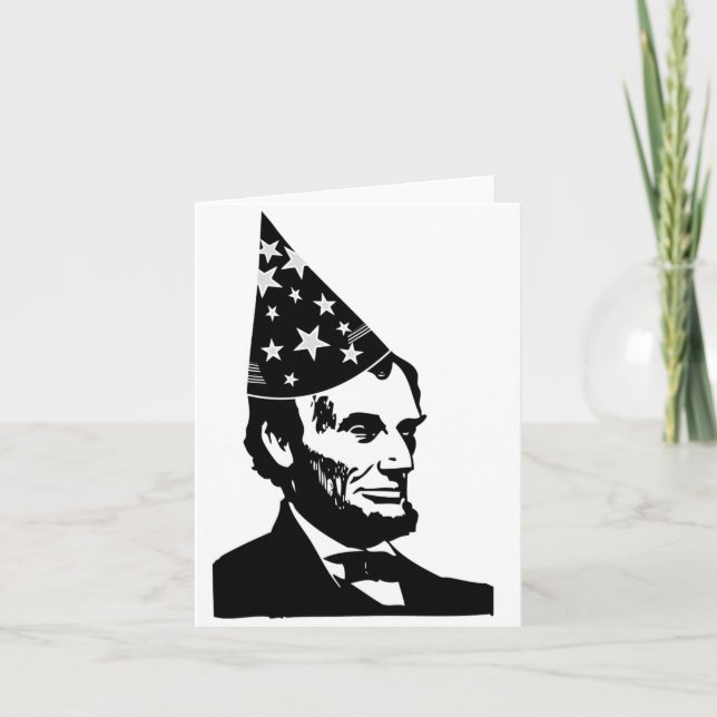 Tarjeta Cumpleaños de Abraham Lincoln (Anverso)