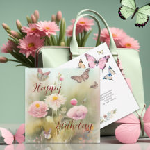 Cumpleaños de Acuarela de Flores de Primavera y Ma