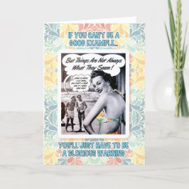 Tarjeta cumpleaños de advertencia glorioso