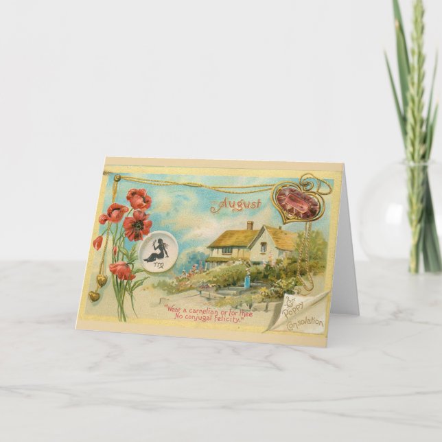 Tarjeta Cumpleaños de agosto (Anverso)