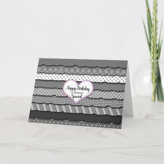 Tarjeta Cumpleaños de alguien especial - Corazón y espuma (Anverso)