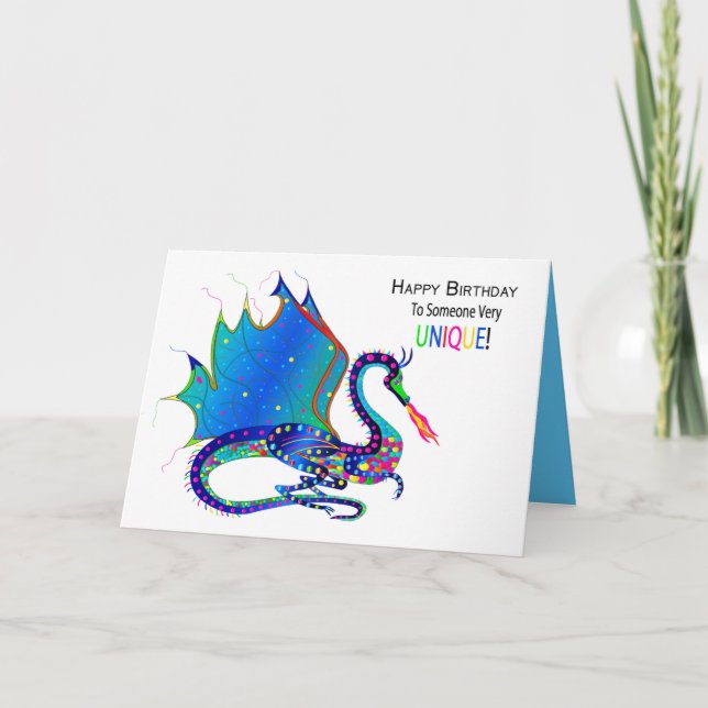 Tarjeta Cumpleaños de alguien único, grupo Dragon Kaleidos (Anverso)