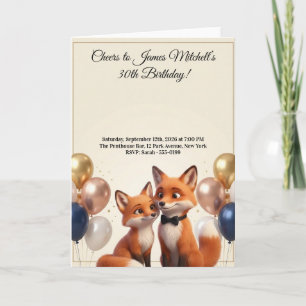 Tarjeta Cumpleaños de amante de zorro de lujo