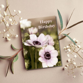 Tarjeta Cumpleaños de amapola floral
