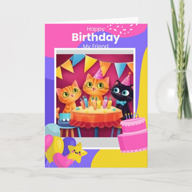 Tarjeta Cumpleaños de amistad (Anverso)