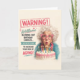 Tarjeta Cumpleaños de Anciana Sassy - Agregar Nombre
