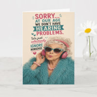 Cumpleaños de Anciana Sassy No Estoy Escuchando