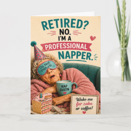 Tarjeta Cumpleaños de Anciana Sassy Toma una Siesta