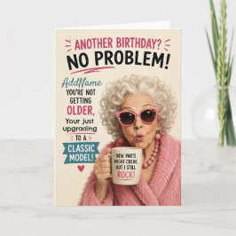 Tarjeta Cumpleaños de Anciano Sassy - Agregar Nombre