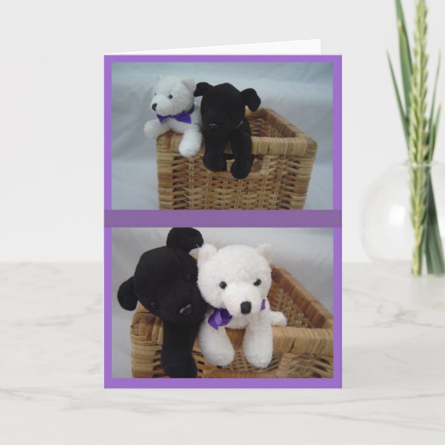 Tarjeta Cumpleaños de animal adorable y mimoso (Anverso)