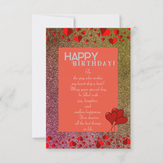 Tarjeta cumpleaños de aplastamiento (Anverso)