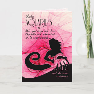 Tarjeta Cumpleaños De Aquarius Por Su Signo De Estrella Zo