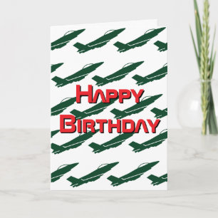 Tarjeta Cumpleaños de aviación, avión militar de la SGM vo