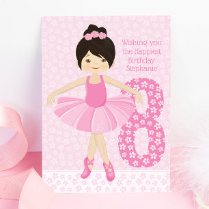 Tarjeta Cumpleaños de Balerina Asiática