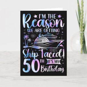 Tarjeta Cumpleaños de barco Cumpleaños 50 Cumpleaños Cruce