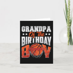 Tarjeta cumpleaños de basketball de abuelo Boy Family Ball