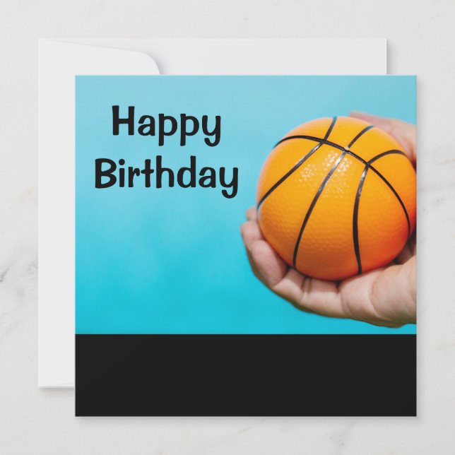 Tarjeta cumpleaños de básquet (Anverso)