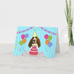 Tarjeta cumpleaños de Basset Hound