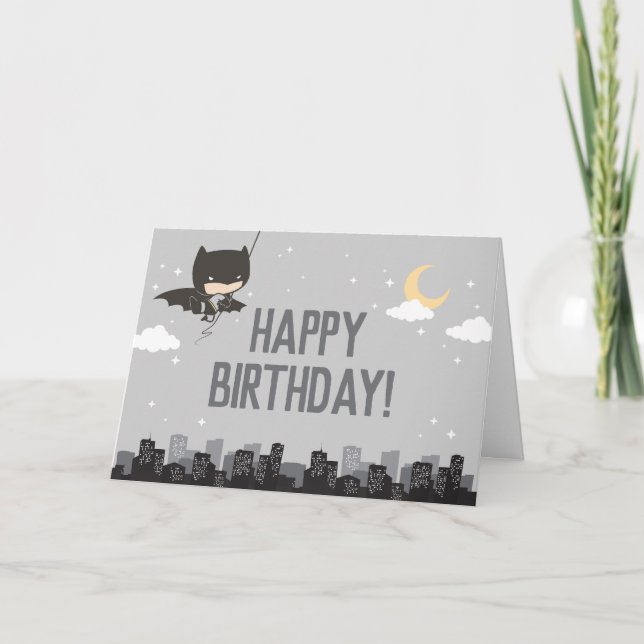 Tarjeta Cumpleaños de Batman Super Hero (Anverso)