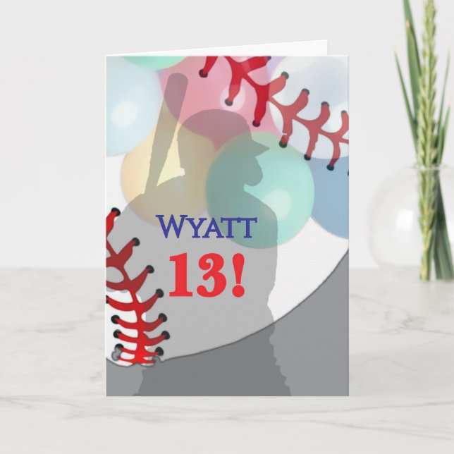 Tarjeta Cumpleaños de béisbol  (Anverso)