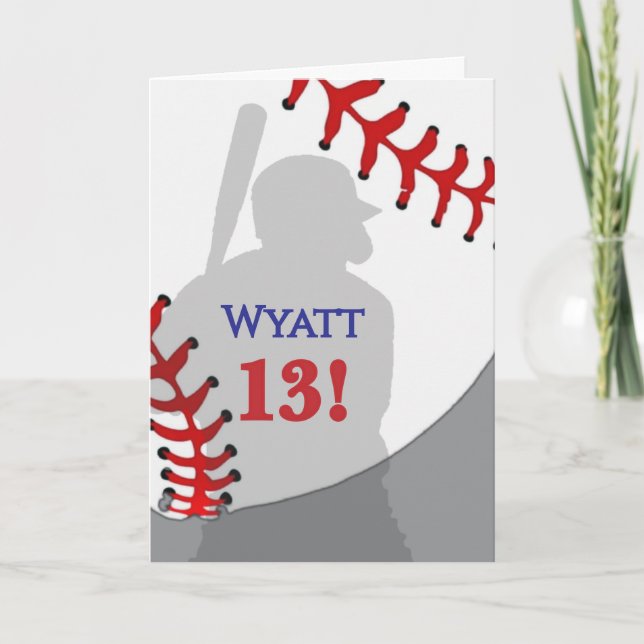 Tarjeta Cumpleaños de béisbol  (Anverso)