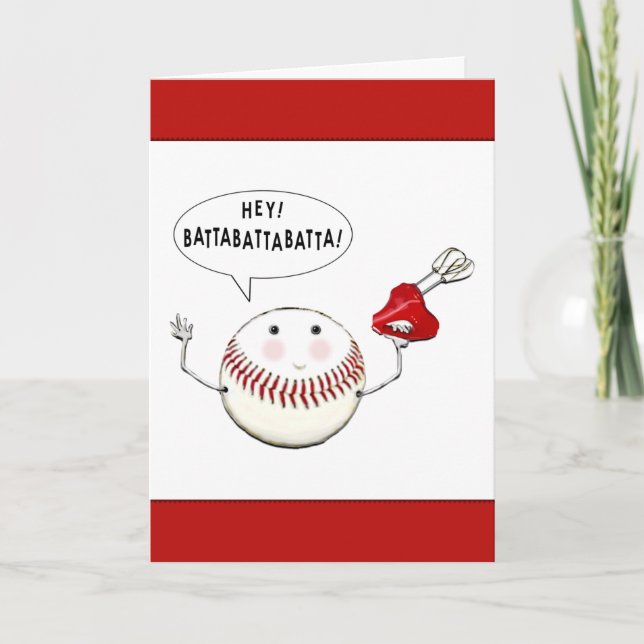 Tarjeta Cumpleaños de béisbol (Anverso)