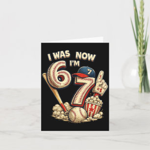 Tarjeta Cumpleaños de béisbol para niños de 7 años que cum