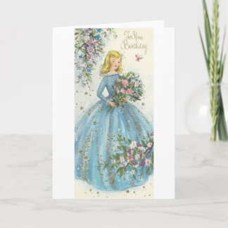 Tarjeta Cumpleaños de Belleza de época