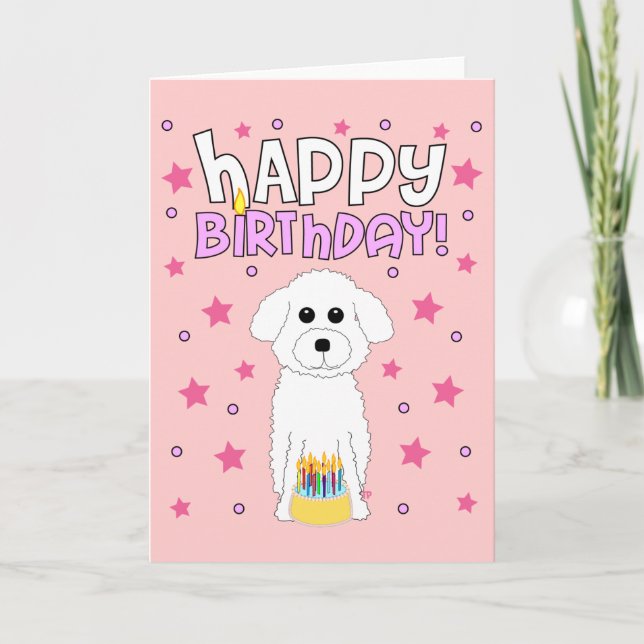 Tarjeta Cumpleaños de Bichon (Anverso)