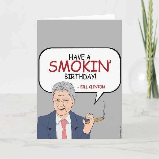 Tarjeta Cumpleaños de Bill Clinton - Cumpleaños de un Smok (Anverso)