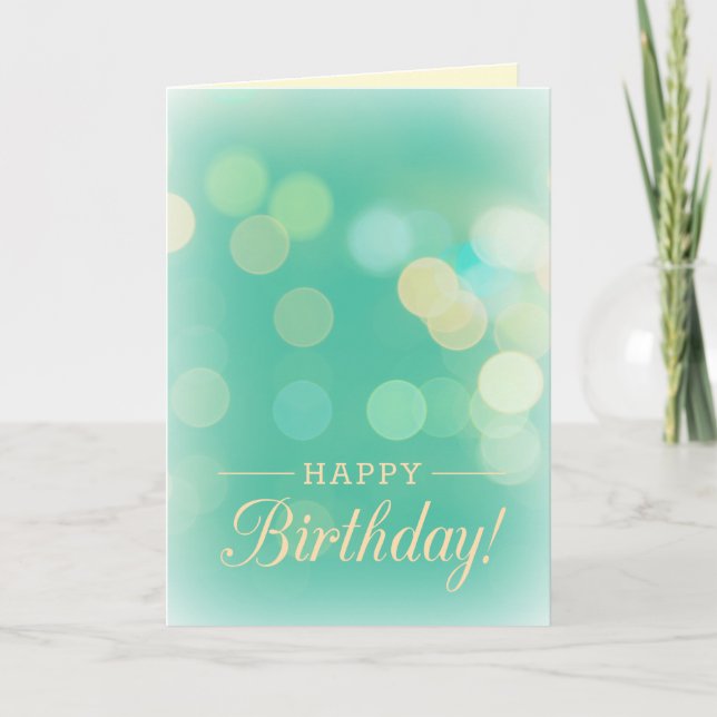 Tarjeta Cumpleaños de Bokeh (Anverso)