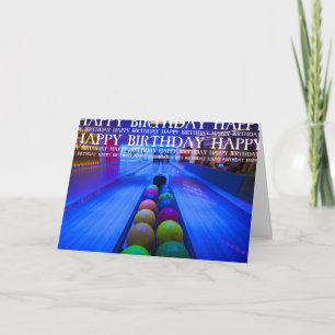Tarjeta Cumpleaños de Bolos Puntuación Perfecta 300