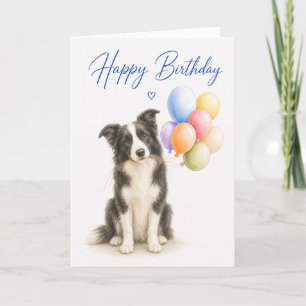 Tarjeta Cumpleaños de Border Collie