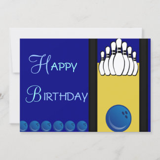 Tarjeta Cumpleaños de Bowling
