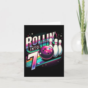 Tarjeta Cumpleaños de Bowling Rollin en 7 Fiestas 7 cumple
