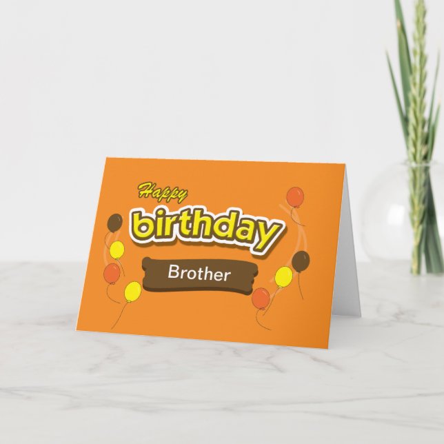 Tarjeta Cumpleaños de Brother Candy (Anverso)