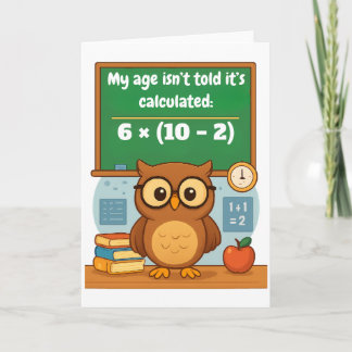 Tarjeta Cumpleaños de búho con humor personalizado para am