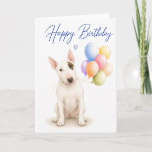 Tarjeta Cumpleaños de Bull Terrier