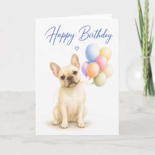Tarjeta Cumpleaños de Bulldog Francés