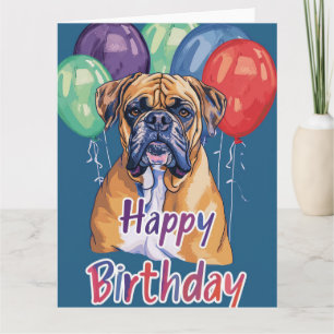 Tarjeta Cumpleaños de Bullmastiff
