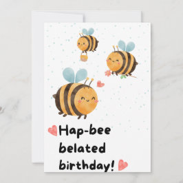 Tarjeta Cumpleaños de Bumblebee Belated